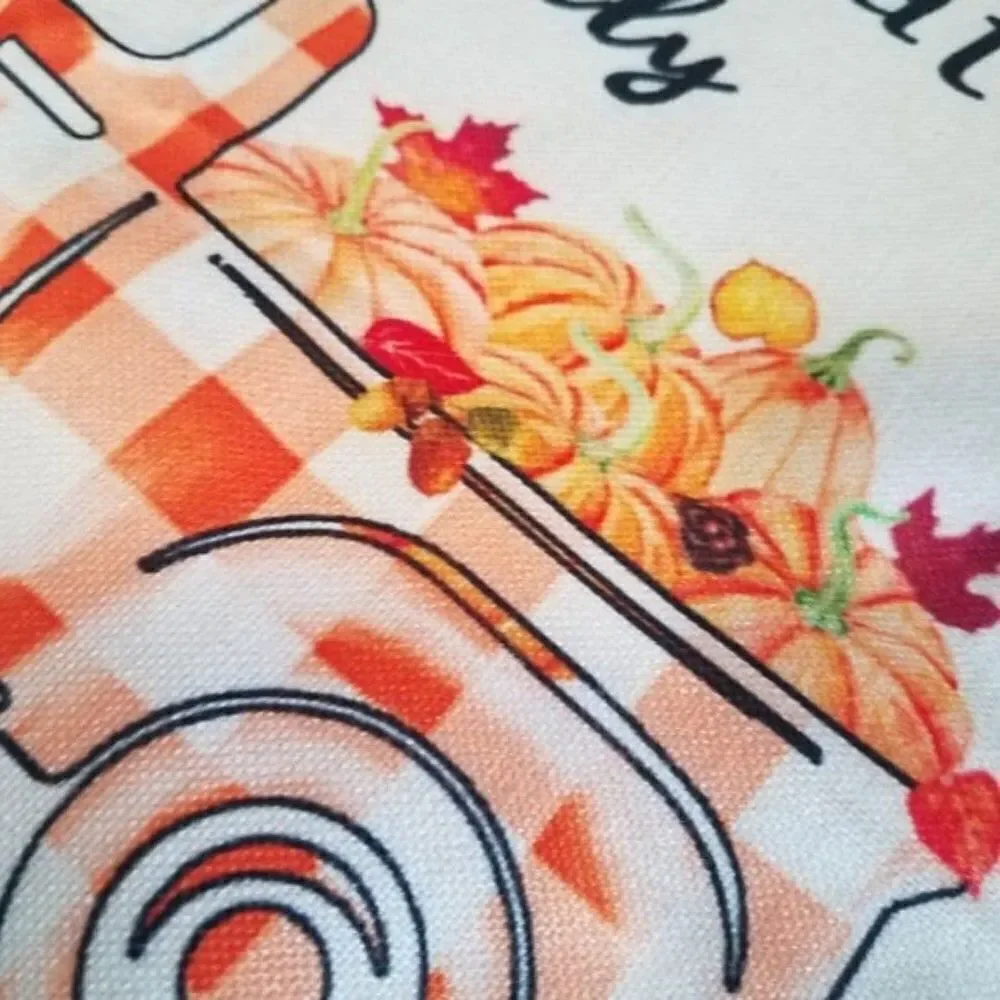 Patchwork Truck 1Accent Throw Pillow Cover Case Pumpkin Patch Open Daily 7